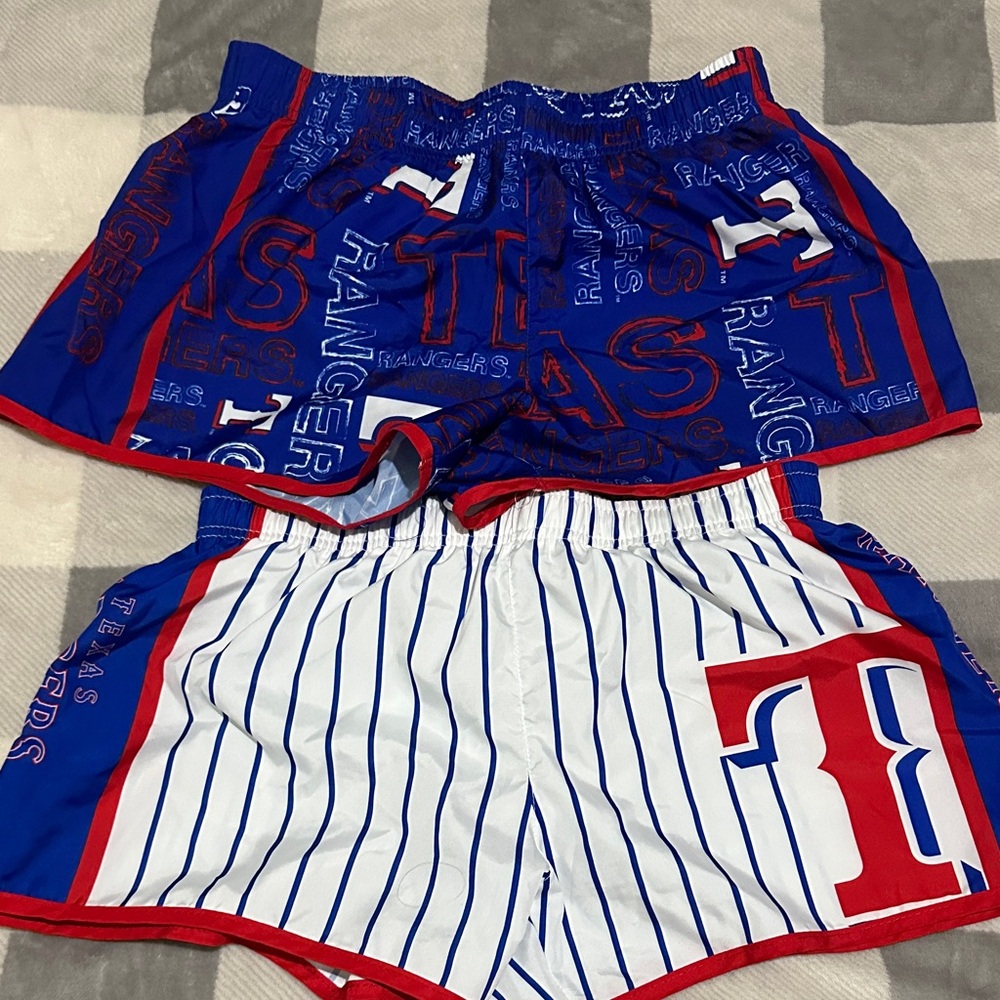 Genuine Merchandise Blue and White Athletic Shorts